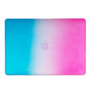 Laptop Rainbow Pattern PC Protective Case For MacBook Pro 16.2 inch A2485 2021(Pink + Water Blue)
