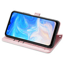 For Doogee N40 Pro Cat and Dog Embossed Horizontal Flip Phone Leather Case with Holder & Card Slot & Wallet & Lanyard(Rose Gold)