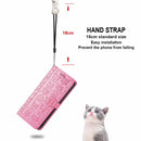 For OPPO Realme C21Y Cat and Dog Embossed Horizontal Flip Phone Leather Case with Holder & Card Slot & Wallet & Lanyard(Pink)
