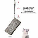 For OPPO Realme C21Y Cat and Dog Embossed Horizontal Flip Phone Leather Case with Holder & Card Slot & Wallet & Lanyard(Grey)