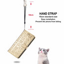 For OPPO Realme C21Y Cat and Dog Embossed Horizontal Flip Phone Leather Case with Holder & Card Slot & Wallet & Lanyard(Gold)