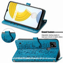For OPPO Realme C21Y Cat and Dog Embossed Horizontal Flip Phone Leather Case with Holder & Card Slot & Wallet & Lanyard(Blue)