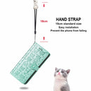For OPPO Realme C21Y Cat and Dog Embossed Horizontal Flip Phone Leather Case with Holder & Card Slot & Wallet & Lanyard(Green)