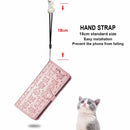 For OPPO Realme C21Y Cat and Dog Embossed Horizontal Flip Phone Leather Case with Holder & Card Slot & Wallet & Lanyard(Rose Gold)