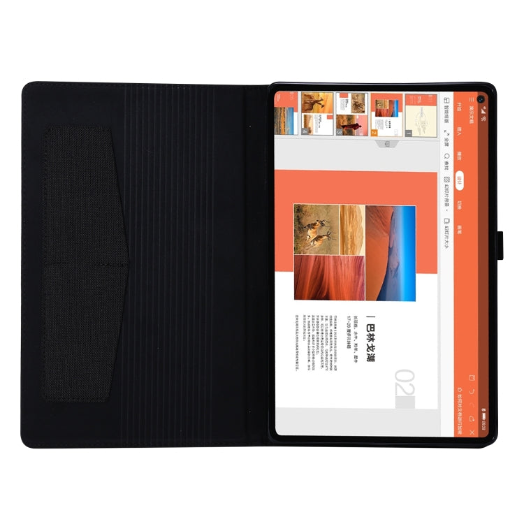 For OPPO Realme Pad 10.4 Horizontal Flip TPU + Fabric PU Leather Tablet Protective Case with Name Card Clip(Black)