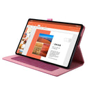 For OPPO Realme Pad 10.4 Horizontal Flip TPU + Fabric PU Leather Tablet Protective Case with Name Card Clip(Rose Red)