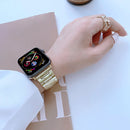 Lightning Shape Stainless Steel Watch Band For Apple Watch Series 8&7 41mm / SE 2&6&SE&5&4 40mm / 3&2&1 38mm(Black)