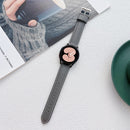 For Samsung Galaxy Watch4 40mm / 44mm Sewing Leather Strap Watch Band(Grey)