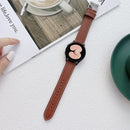 For Samsung Galaxy Watch4 40mm / 44mm Sewing Leather Strap Watch Band(Brown)