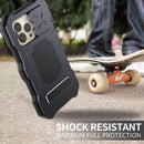 Camshield Shockproof Waterproof Dustproof Metal Case with Holder For iPhone 13 Pro(Black)