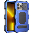 Camshield Shockproof Waterproof Dustproof Metal Case with Holder For iPhone 13 Pro Max(Blue)