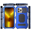 Camshield Shockproof Waterproof Dustproof Metal Case with Holder For iPhone 13 Pro Max(Blue)
