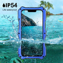 Camshield Shockproof Waterproof Dustproof Metal Case with Holder For iPhone 13 Pro Max(Blue)