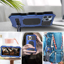 Camshield Shockproof Waterproof Dustproof Metal Case with Holder For iPhone 13 Pro Max(Blue)