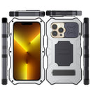 Camshield Shockproof Waterproof Dustproof Metal Case with Holder For iPhone 13 Pro Max(Silver)