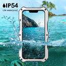 Camshield Shockproof Waterproof Dustproof Metal Case with Holder For iPhone 13 Pro Max(Silver)