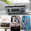Camshield Shockproof Waterproof Dustproof Metal Case with Holder For iPhone 13 Pro Max(Silver)