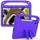 For Xiaomi Pad 5 / Pad 5 Pro Handle Portable EVA Shockproof Tablet Case with Triangle Holder(Purple)