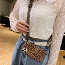 Leopard Crossbody Shockproof TPU Phone Case with Lanyard For iPhone 13 Pro(Brown)