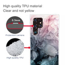 For Samaung Galaxy S22 Ultra 5G Marble Pattern Shockproof TPU Phone Case(Abstract Light Pink)