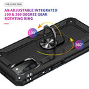For Samsung Galaxy A03s 164mm Version Shockproof TPU + PC Protective Case with 360 Degree Rotating Holder(Black)