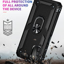 For Samsung Galaxy A03s 164mm Version Shockproof TPU + PC Protective Case with 360 Degree Rotating Holder(Black)