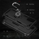 For Samsung Galaxy A03s 164mm Version Shockproof TPU + PC Protective Case with 360 Degree Rotating Holder(Black)