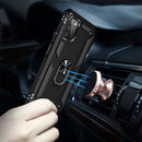 For Samsung Galaxy A03s 164mm Version Shockproof TPU + PC Protective Case with 360 Degree Rotating Holder(Black)