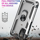 For Samsung Galaxy A03s 164mm Version Shockproof TPU + PC Protective Case with 360 Degree Rotating Holder(Silver)