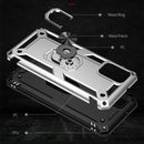 For Samsung Galaxy A03s 164mm Version Shockproof TPU + PC Protective Case with 360 Degree Rotating Holder(Silver)