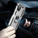 For Samsung Galaxy A03s 164mm Version Shockproof TPU + PC Protective Case with 360 Degree Rotating Holder(Silver)