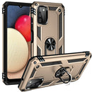 For Samsung Galaxy A03s 164mm Version Shockproof TPU + PC Protective Case with 360 Degree Rotating Holder(Gold)