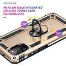 For Samsung Galaxy A03s 164mm Version Shockproof TPU + PC Protective Case with 360 Degree Rotating Holder(Gold)