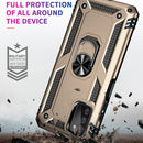 For Samsung Galaxy A03s 164mm Version Shockproof TPU + PC Protective Case with 360 Degree Rotating Holder(Gold)