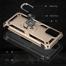 For Samsung Galaxy A03s 164mm Version Shockproof TPU + PC Protective Case with 360 Degree Rotating Holder(Gold)