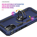 For Samsung Galaxy A03s 164mm Version Shockproof TPU + PC Protective Case with 360 Degree Rotating Holder(Blue)
