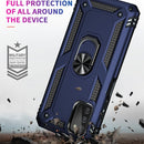For Samsung Galaxy A03s 164mm Version Shockproof TPU + PC Protective Case with 360 Degree Rotating Holder(Blue)