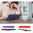 For Samsung Galaxy A03s 164mm Version Shockproof TPU + PC Protective Case with 360 Degree Rotating Holder(Blue)