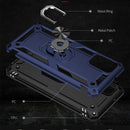 For Samsung Galaxy A03s 164mm Version Shockproof TPU + PC Protective Case with 360 Degree Rotating Holder(Blue)