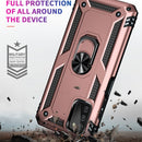 For Samsung Galaxy A03s 164mm Version Shockproof TPU + PC Protective Case with 360 Degree Rotating Holder(Rose Gold)
