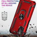 For Samsung Galaxy A03s 164mm Version Shockproof TPU + PC Protective Case with 360 Degree Rotating Holder(Red)