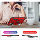 For Samsung Galaxy A03s 164mm Version Shockproof TPU + PC Protective Case with 360 Degree Rotating Holder(Red)