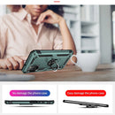 For Samsung Galaxy A03s 164mm Version Shockproof TPU + PC Protective Case with 360 Degree Rotating Holder(Dark Green)
