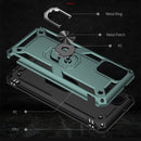 For Samsung Galaxy A03s 164mm Version Shockproof TPU + PC Protective Case with 360 Degree Rotating Holder(Dark Green)