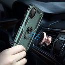 For Samsung Galaxy A03s 164mm Version Shockproof TPU + PC Protective Case with 360 Degree Rotating Holder(Dark Green)