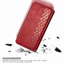 For OPPO Realme C21Y Cubic Grid Pressed Horizontal Flip Magnetic Leather Case with Holder & Card Slots & Wallet(Red)