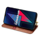For Wiko Power U30 Cubic Grid Pressed Horizontal Flip Magnetic Leather Case with Holder & Card Slots & Wallet(Brown)