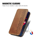 For Wiko Power U30 Cubic Grid Pressed Horizontal Flip Magnetic Leather Case with Holder & Card Slots & Wallet(Brown)