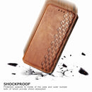 For Wiko Power U30 Cubic Grid Pressed Horizontal Flip Magnetic Leather Case with Holder & Card Slots & Wallet(Brown)