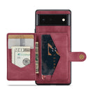 For Google Pixel 6 JEEHOOD Retro Magnetic Detachable Phone Protective Case(Red)
